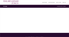 Desktop Screenshot of fineartgstaad.com